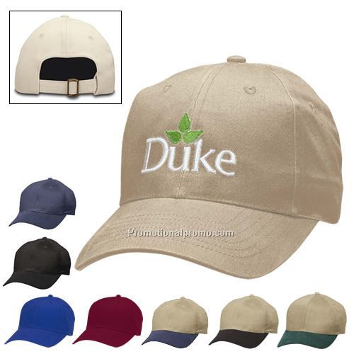 6-Panel Brushed Twill Cap