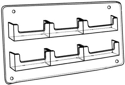 6 Pocket Business Card Holder