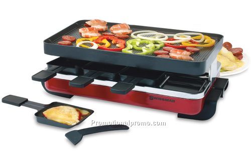 8 Person Red Classic Raclette