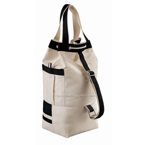 Accent Stripe 22 oz. Cotton Drawstring Duffel