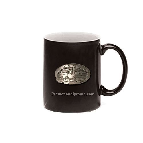 Blue C-Handle mug with Deep etch