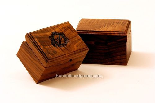 Business Card Box with Mahogany finish
