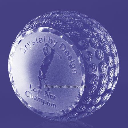 CRYSTAL STANDING GOLF BALL 3 3/4