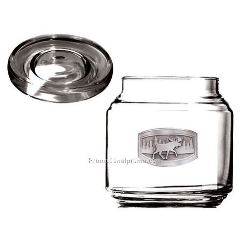 Candy jar with emblem