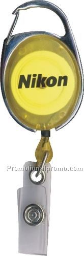 Carabiner Retractable Holder - Solid or Translucent Color - Direct