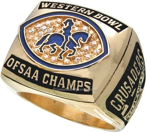 Champion Football Double Bevel Bezel jewelry