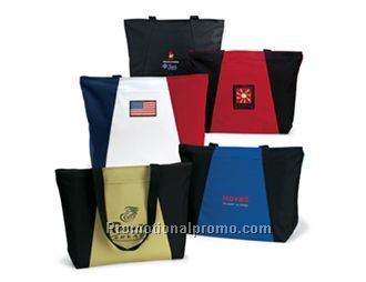 Color Block Tri-Panel Tote