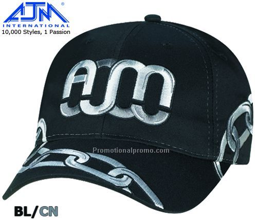 Constructed Contour Chain Style. Polycotton, 6 Panel Caps