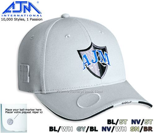 Constructed Contour Golf Edge Style. Deluxe Polycotton Drill, 6 Panel Caps