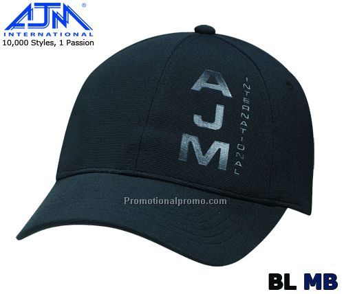 Constructed Contour Style. Deluxe Polyester & Spandex, 6 Panel Caps