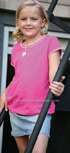 Contrast Rolling Raw Edge S/S Top