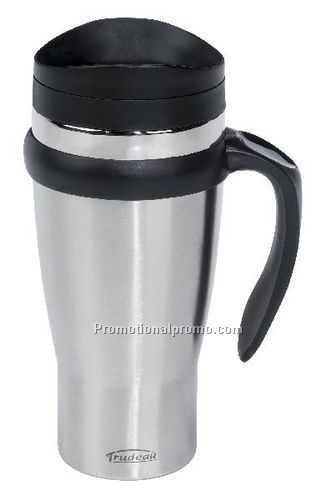 Drive Time Travel Mug, Stainless Steel Lined Stainless Steel Outer , 18oz