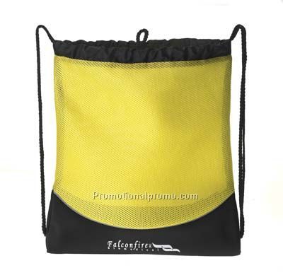 Fashion Mesh Tote Bag - Yellow/Printed