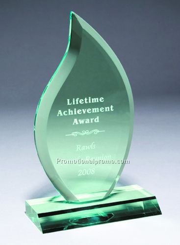 Flame Jade Award with Laser Imprint
