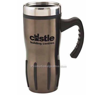 Handle Travel Mug 15oz - Brown
