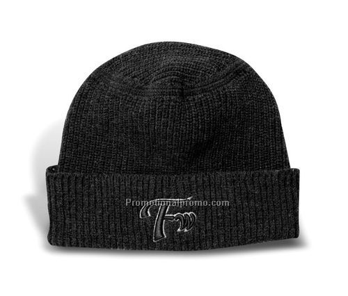 Heavyweight Knit Harbor Beanie with Cuff & Oval Crown