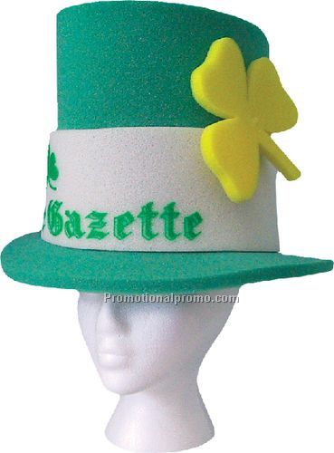 Irish Shamrock Foam Top Hat
