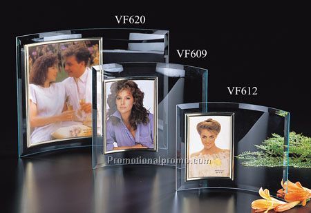 JADE GLASS CURVED PHOTO FRAME - VERTICAL - 10