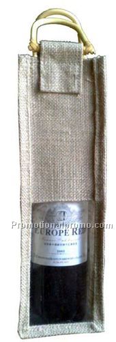 JUTE WINE BAG