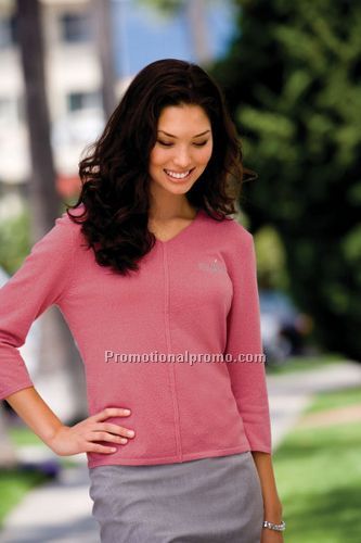 Ladies' 3/4 Sleeve Crepe Sweater