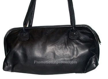 Ladies Double Top Handle Bag / Front Buckle Closure