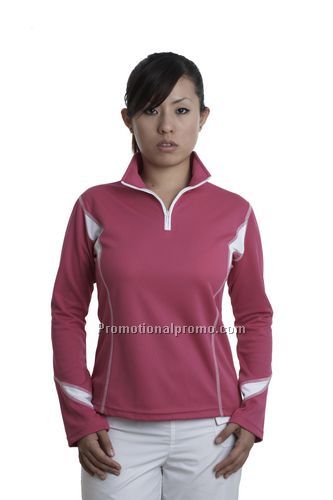 Ladies L/S 1/4 Zip Fashion Golf Shirt