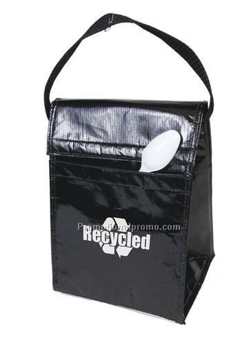 Laminated Lunch Tote - Black