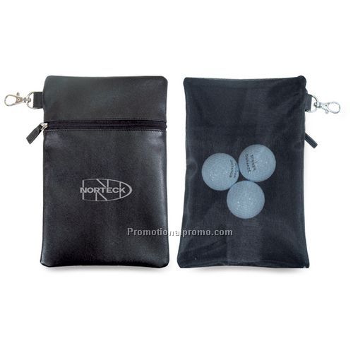 Leather golf accessories pouch