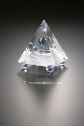 Lucite Embedment Pyramid Award w/4 feet