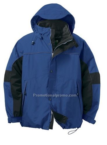 MEN'S 3-IN-1 GEOMETRIC TWO-TONE JACKET