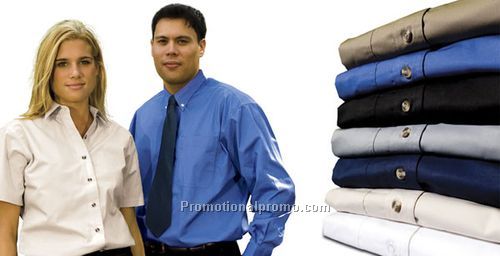 MEN'S LONG SLEEVE EASY CARE COTTON BLEND DRESS SHIRTS