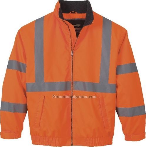 NEW MEN'S VERTICAL STRIPE INSULATED SAFETY JACKET