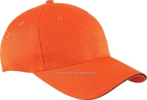 NORTH END UNBRUSHED CHINO TWILL SANDWICH CAP WITH BUCKLE