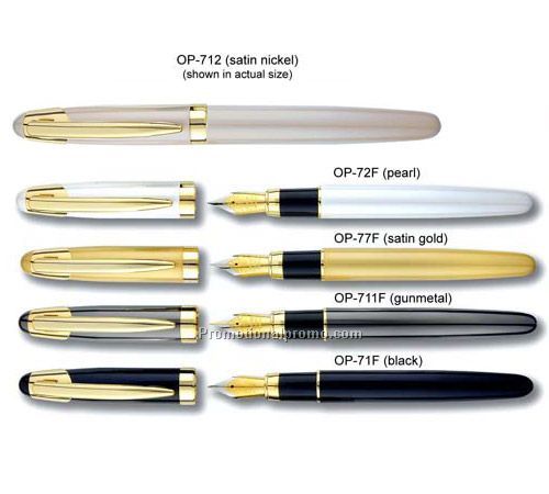 Optima Fountain Pen - Satin Nickel