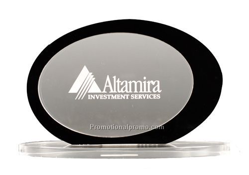 Oval Magnet Award with Base with Laser Imprint