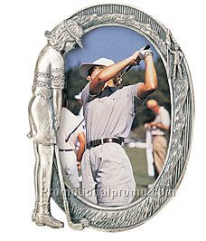 Oval lady golfer frame