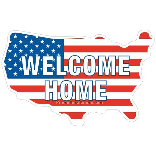 Patriotic Welcome USA Car Sign Magnet