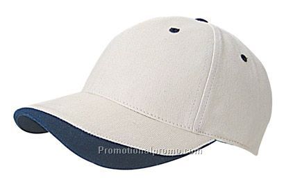 Premium Brushed Cotton Twill Cap / Contrast Flair Peak