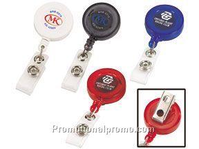 Retractable badge holder swivel clips - direct imprint