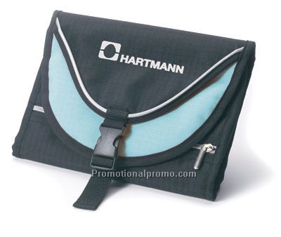 Retro Cosmetic Bag - Blue/Printed