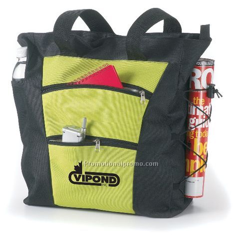 Retro Dual Pocket Tote - Green/Unprinted