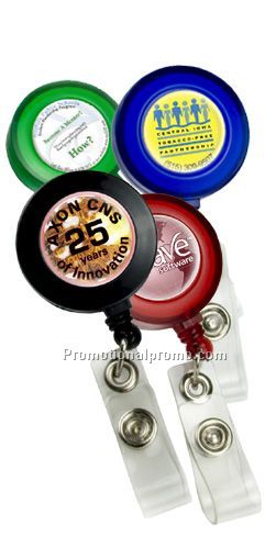 Round Domed Retractable Badge Holder
