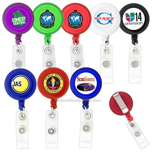 Round haped Retractable Badge Holder