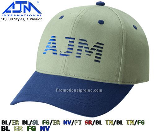 Semi-Pro Style. Cotton Drill, 6 Panel Caps