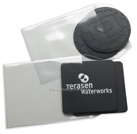 Set Of Two Bonded Leather Coasters