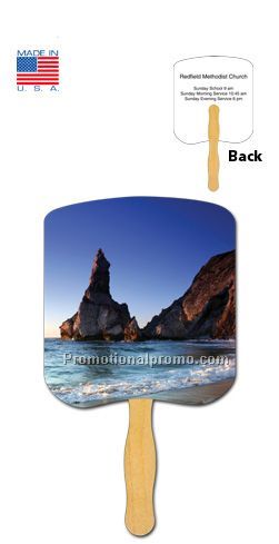 Shoreline at Daytime Stapled Religious Fan