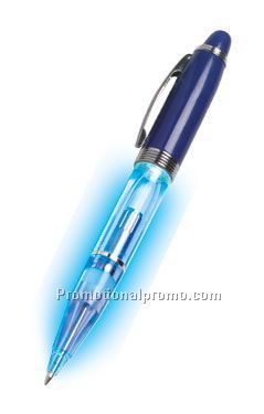Silver/Blue Barrel Blue Light Pen