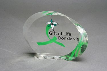 Slanted Oval- 5 3/4 x 4 x 1