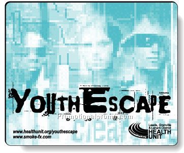 Slimline Mousemats39200with clear textured vinyl front & repositionable non-skid back / Rectangle