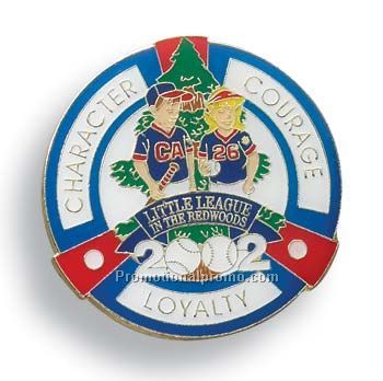 Soft Enamel Poly Domed Lapel Pins - 1.75